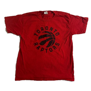 Toronto Raptors Basketball Red Black Youth Large T-Shirt Activewear Athletic Tee